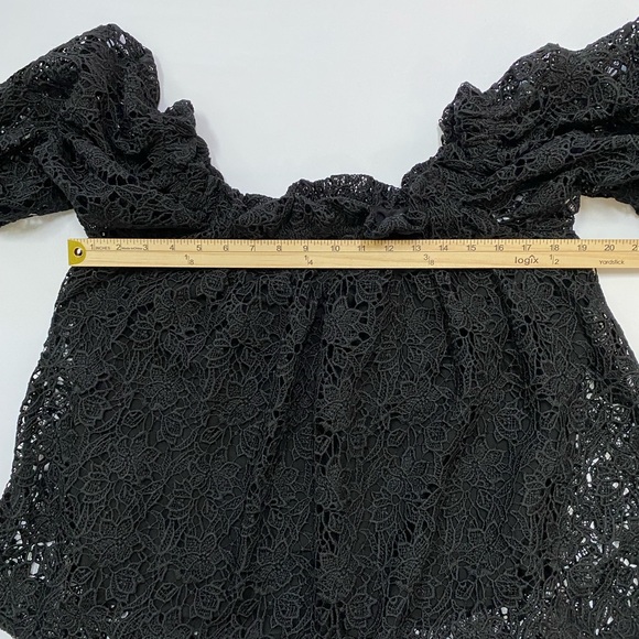 Maeve by Anthropologie Black Guipure Lace Off-The-Shoulder Top - Picture 5 of 10